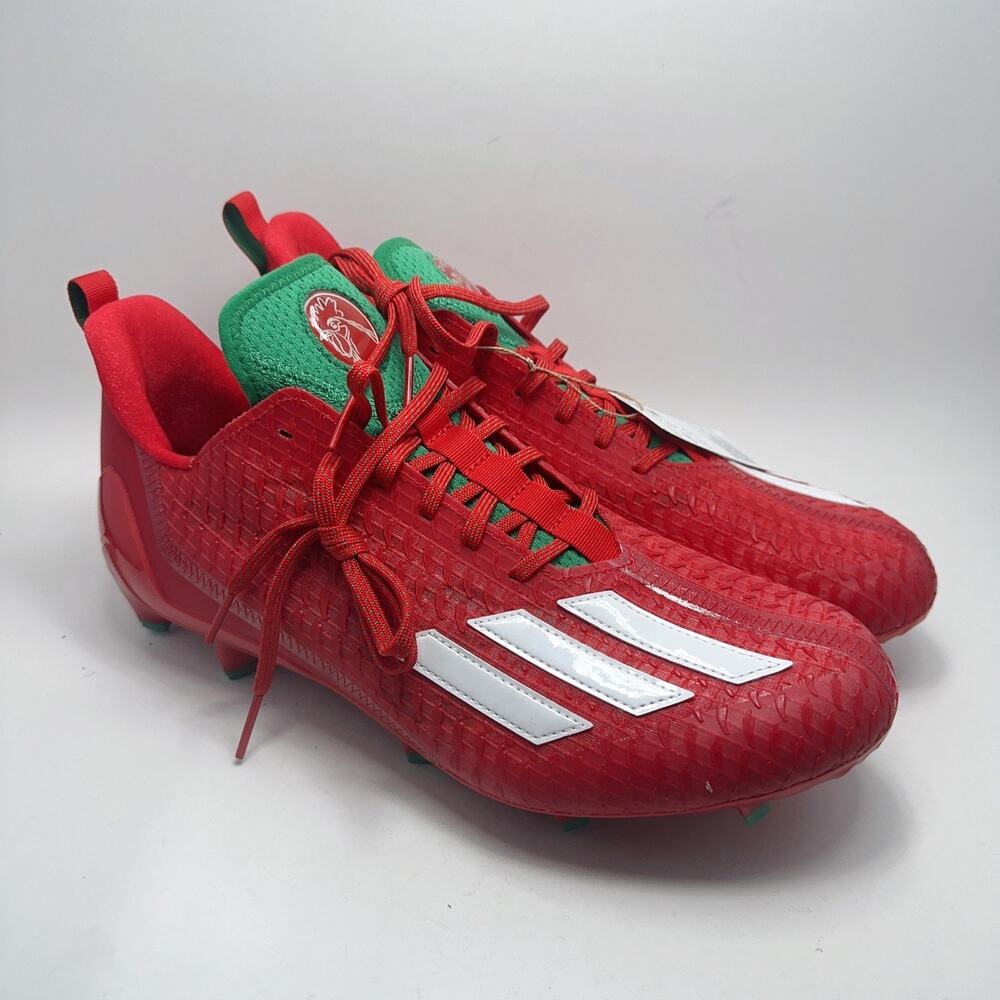 Adidas Adizero Football Cleats Men's Size 13 'Sriracha' Red Green GX2864